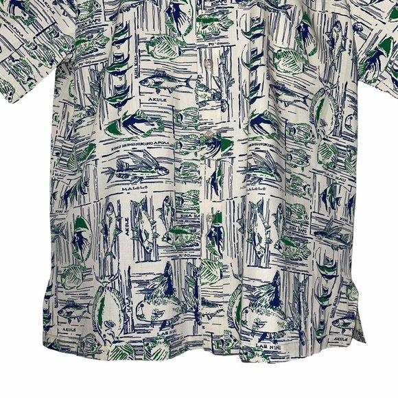 Cooke Street Vintage Hawaiian Fish Shirt Men's L - Picture 4 of 10